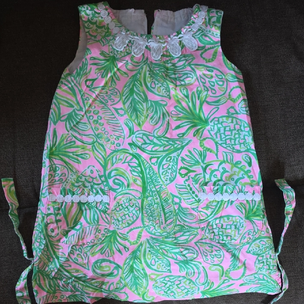 Lilly Pulitzer Pink and Green Floral Dress